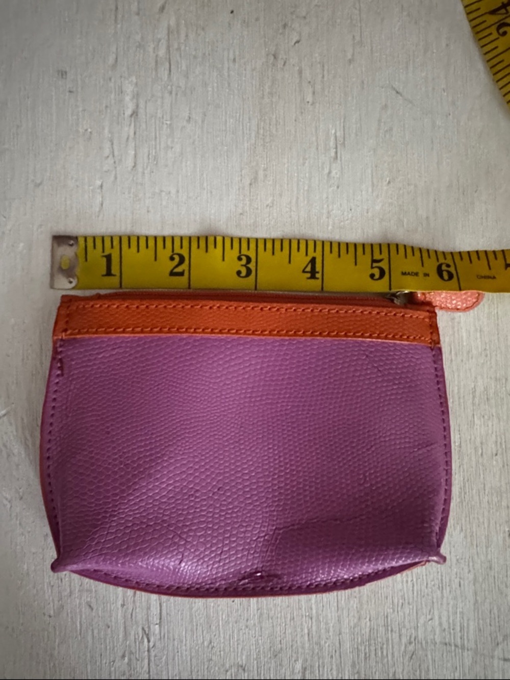 Baekgaard Pink & Orange Zip Coin Zipper Pouch - Picture 7 of 9